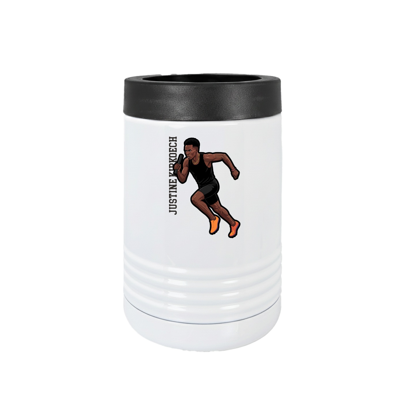 Beverage Holder — Name Vertical in White