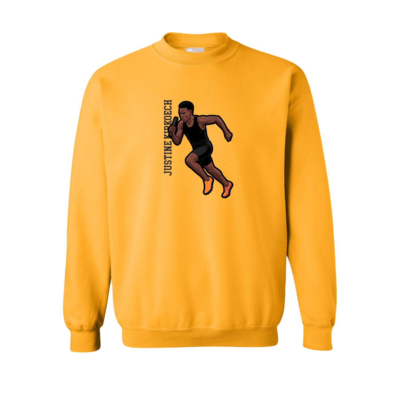 Fleece Crew — Name Vertical in Gold