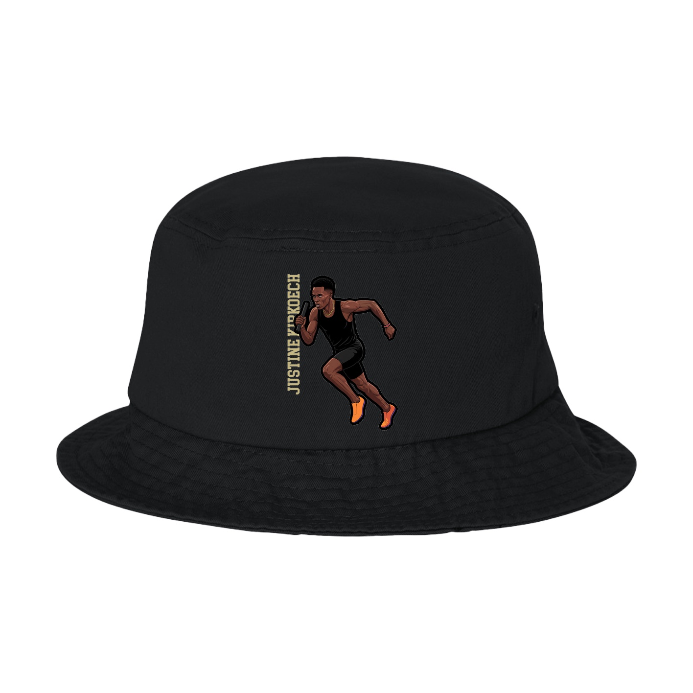 Bucket Cap — Name Vertical in Black