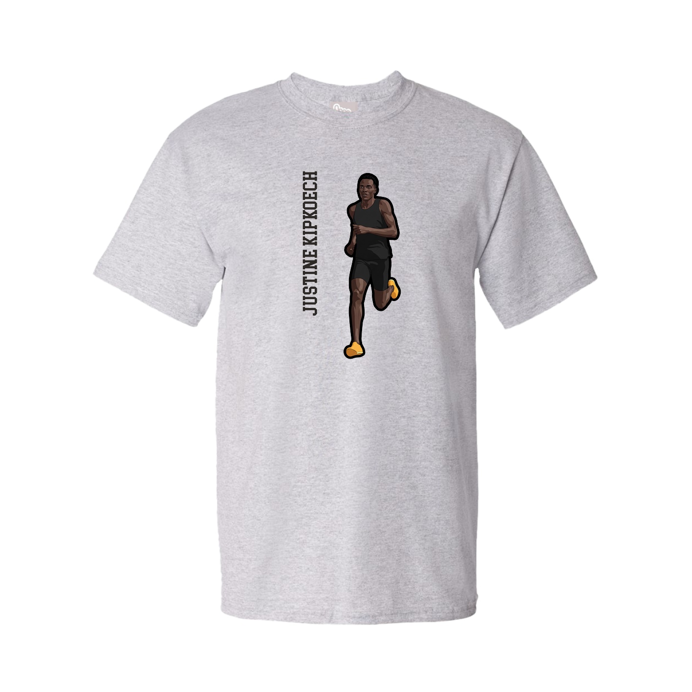 Youth Tee — Name Vertical in Grey