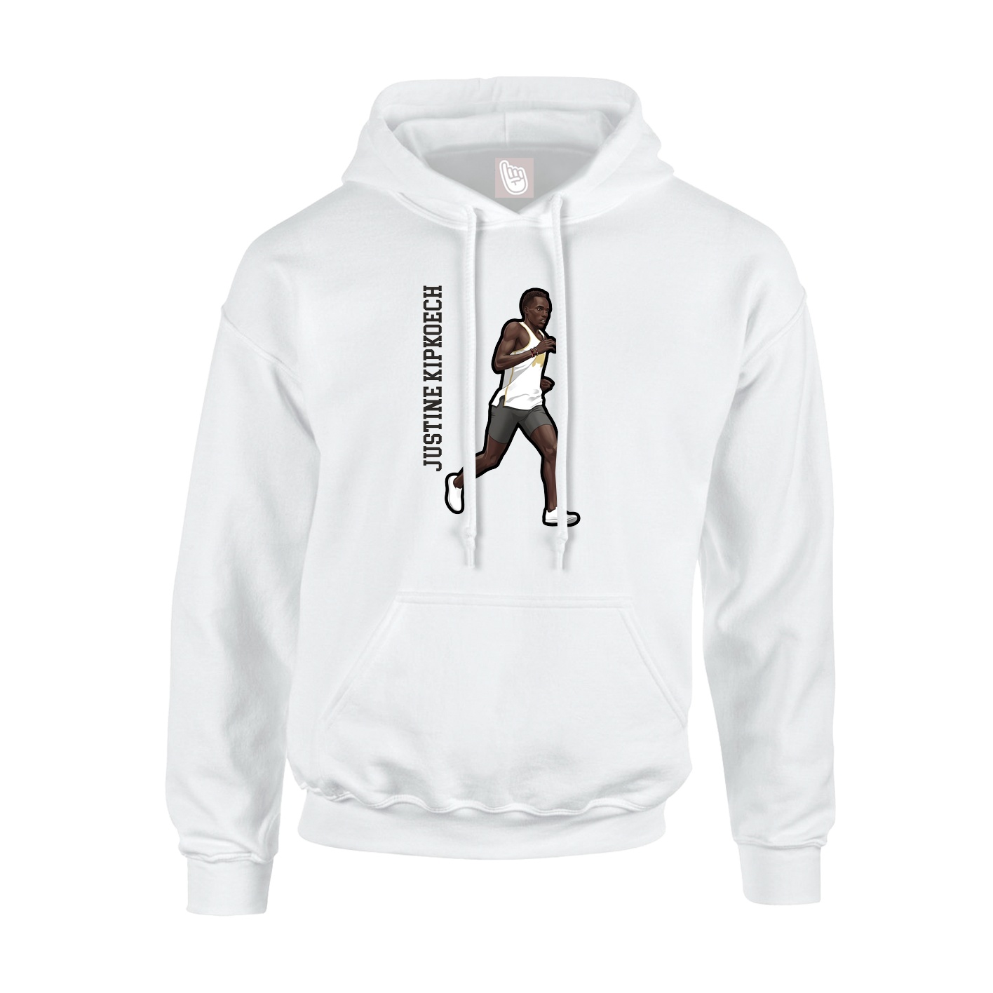 Hoodie — Name Vertical in White