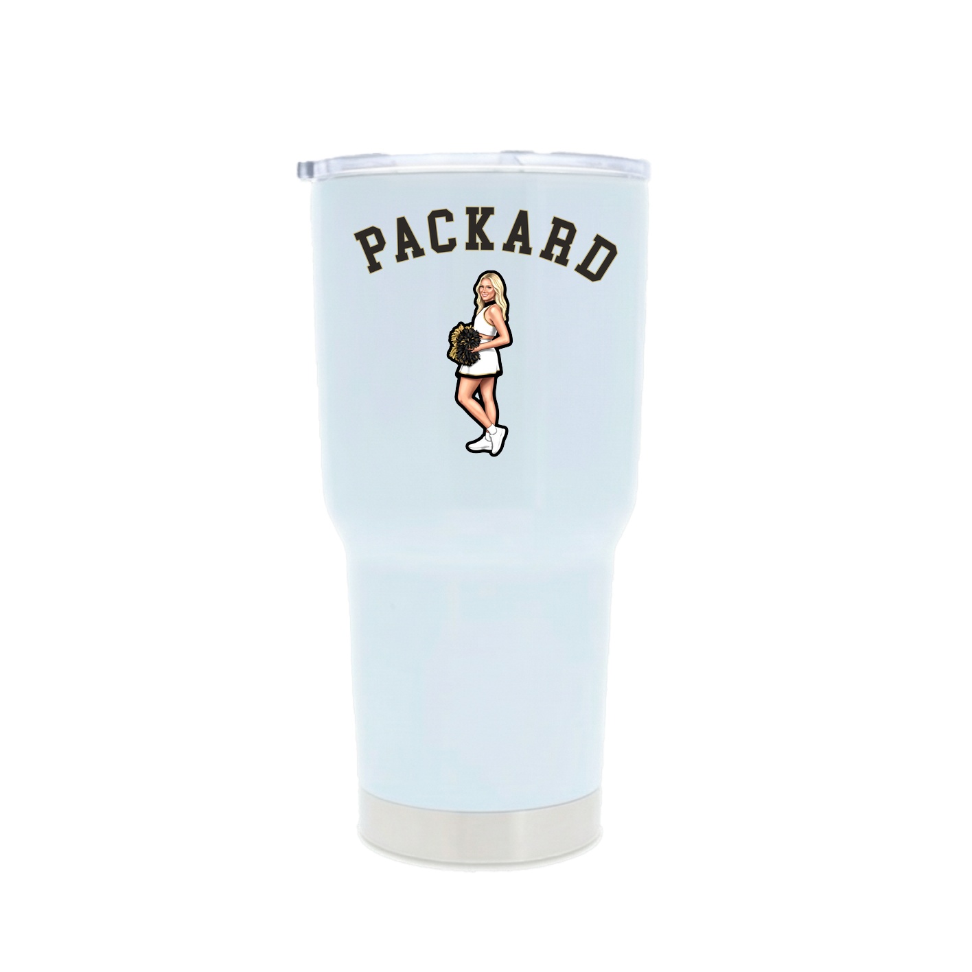 30oz Stainless Steel Tumbler — Shirsey Arch in White