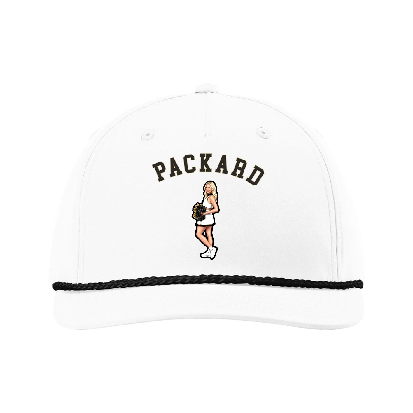 Five-Panel Classic Rope Cap — Shirsey Arch in White