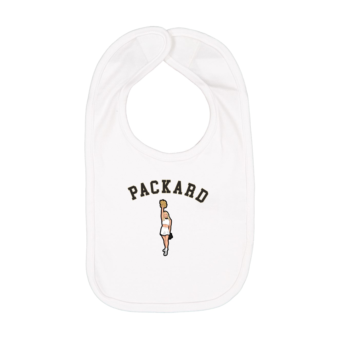 Infant Bib — Shirsey Arch in White