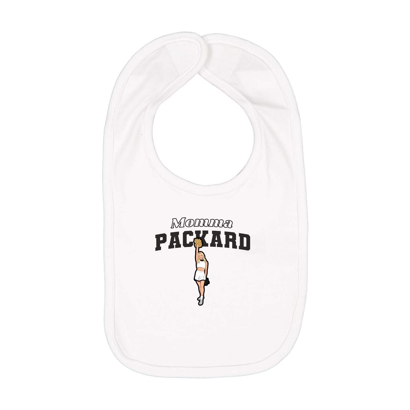 Infant Bib — Mothers Day Block in White