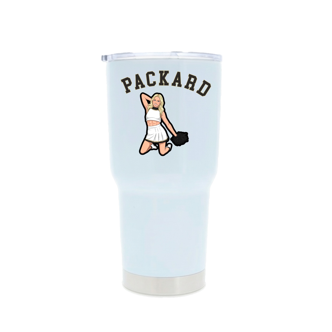 30oz Stainless Steel Tumbler — Shirsey Arch in White