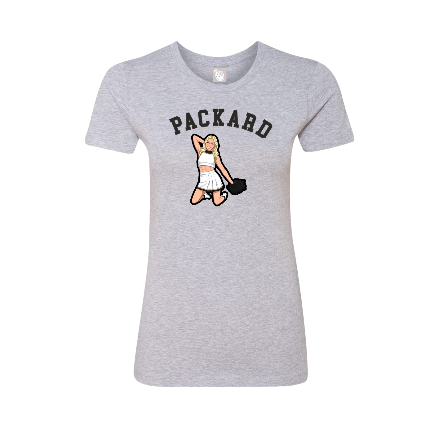 Fitted Women's Tee — Shirsey Arch in Grey