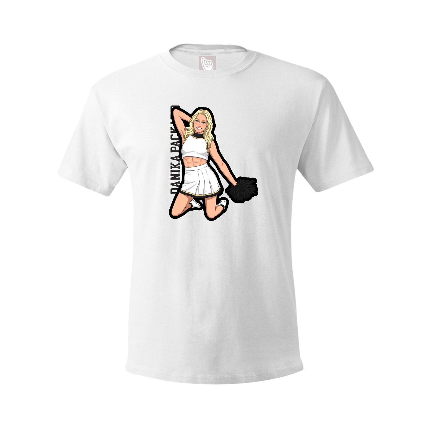 Youth Tee — Name Vertical in White