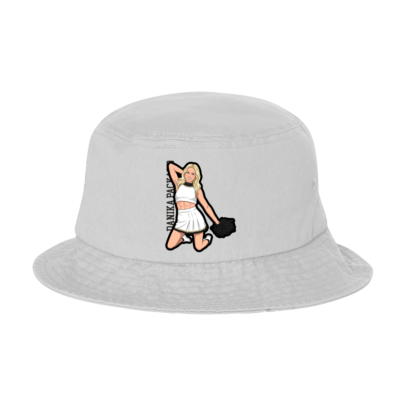 Bucket Cap — Name Vertical in White