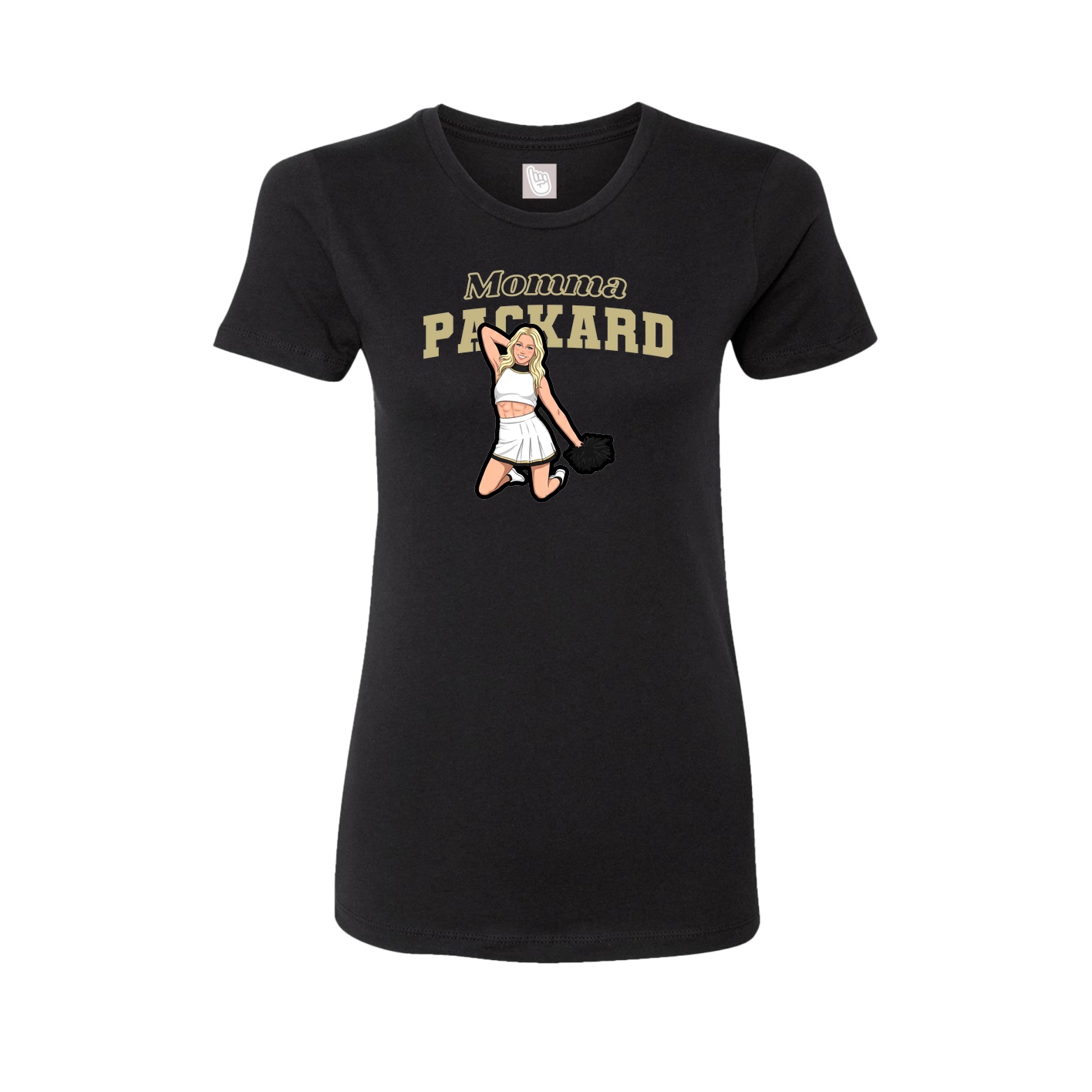 Womens Tee — Mothers Day Block in Black