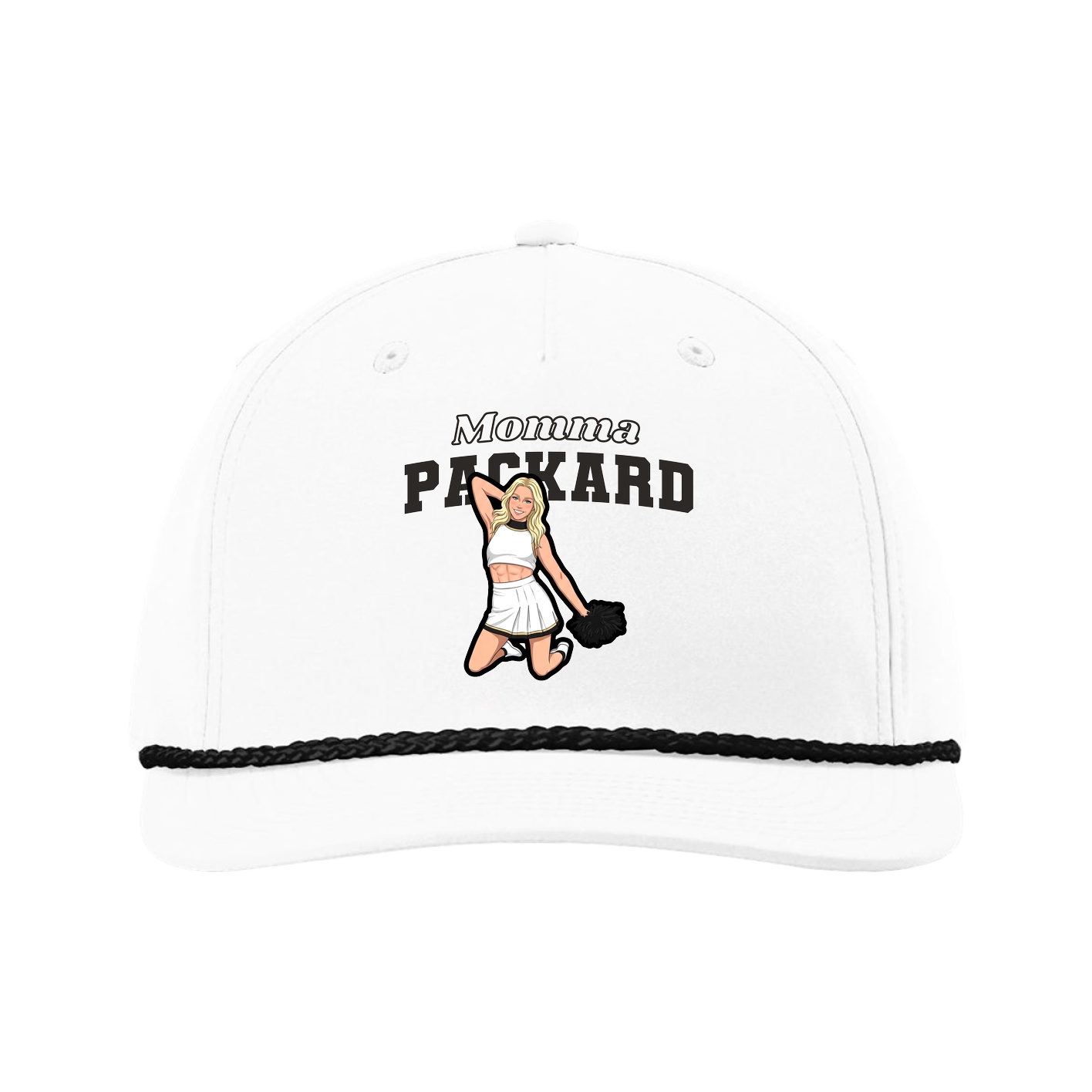 Five-Panel Classic Rope Cap — Mothers Day Block in White
