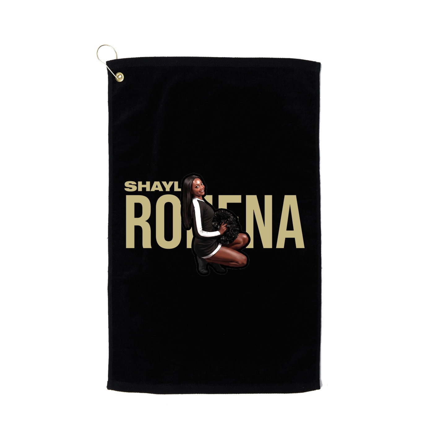 Golf Towel — Player Name in Black