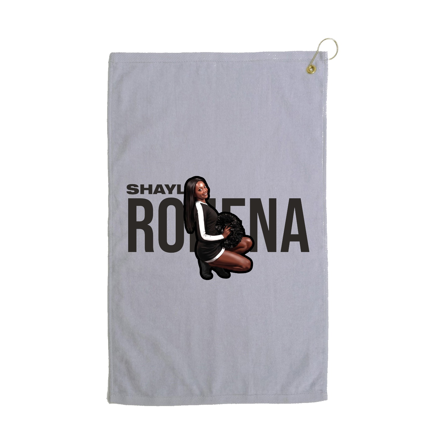 Golf Towel — Player Name in Grey