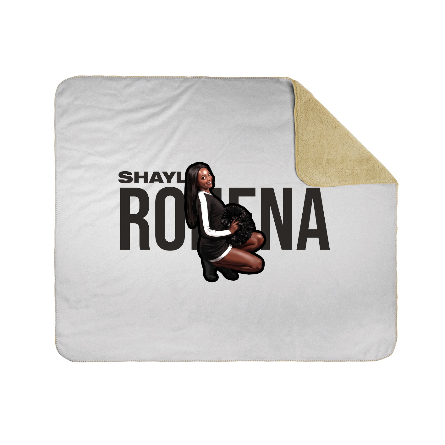 Throw Blanket — Player Name in White