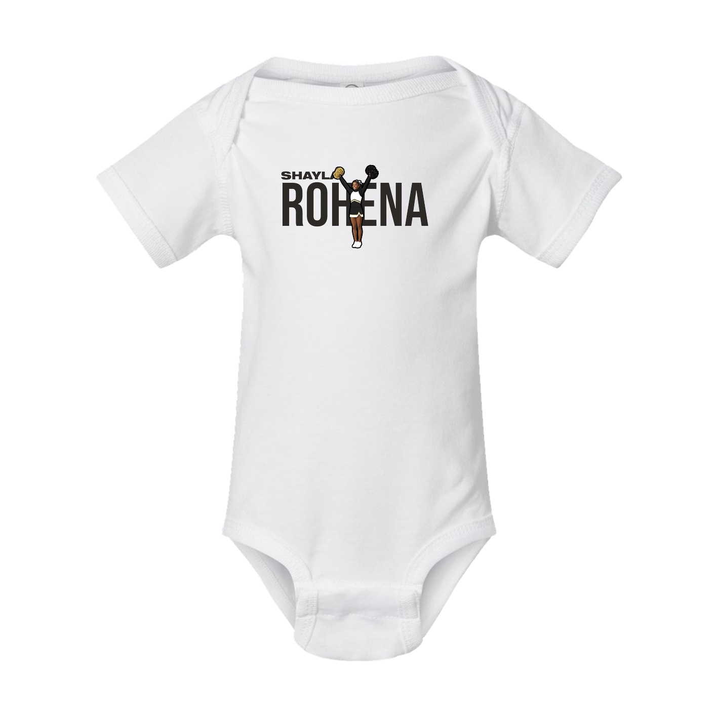 Baby Onesie — Player Name in White