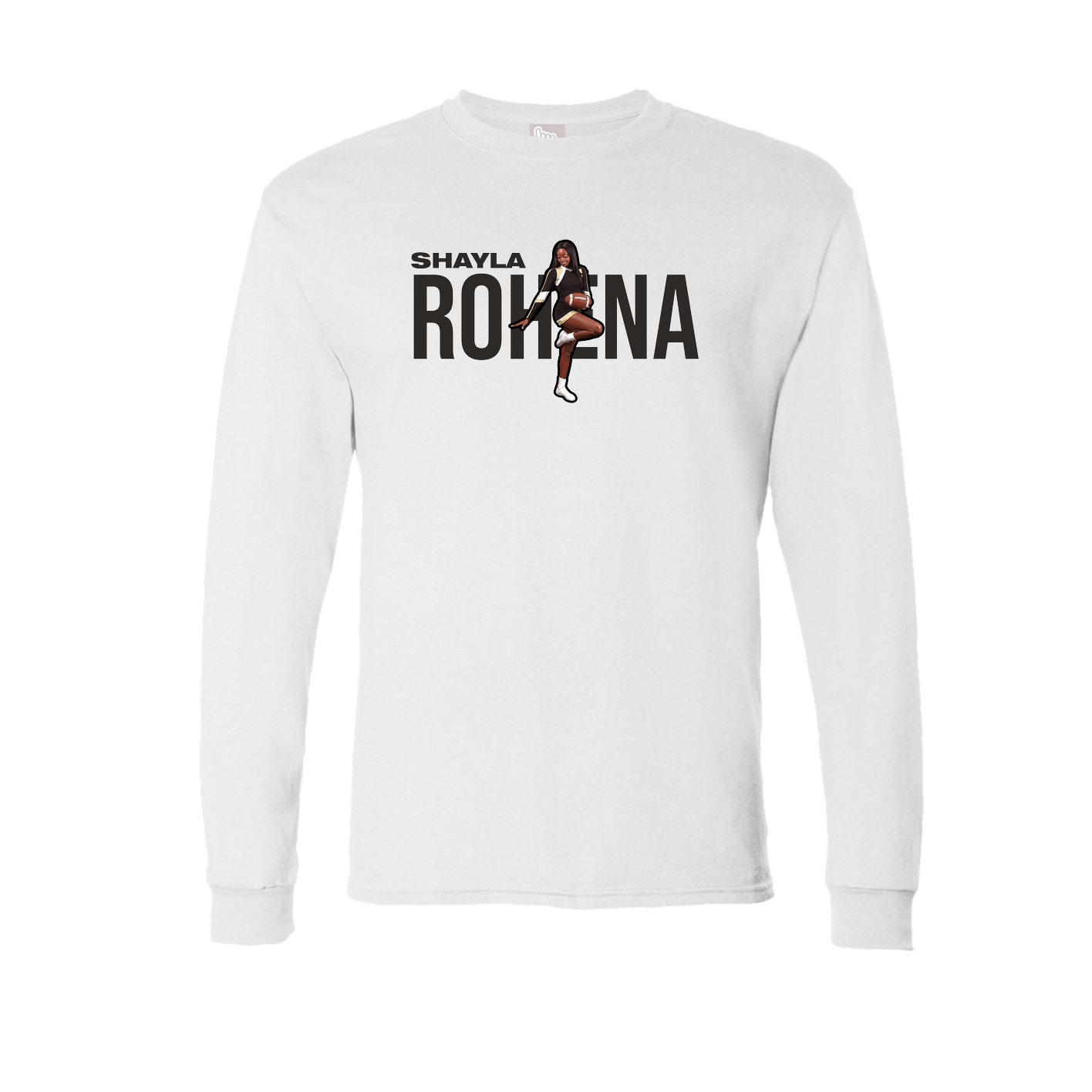 Long Sleeve Tee — Player Name in White