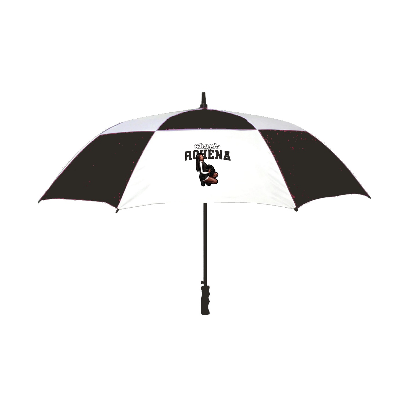 Golf Umbrella — Name Arch in Black