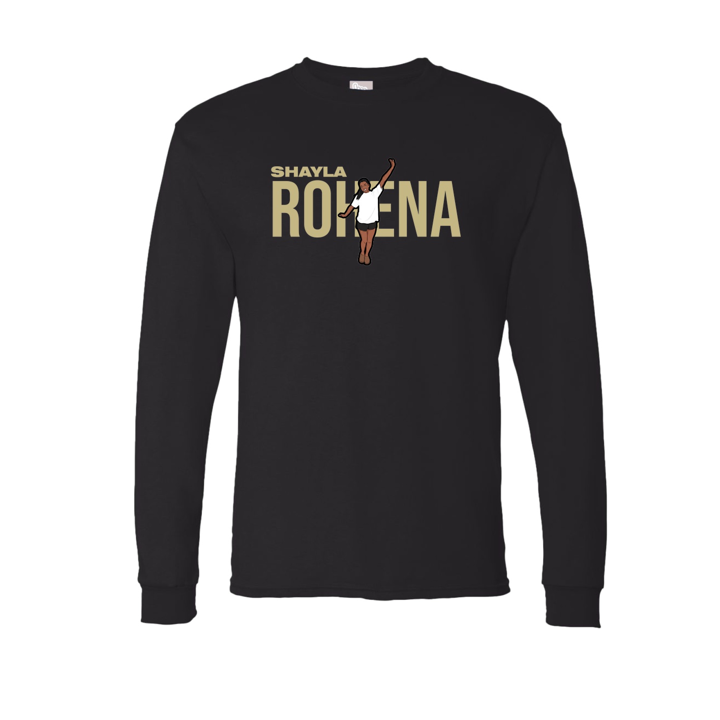 Long Sleeve Tee — Player Name in Black