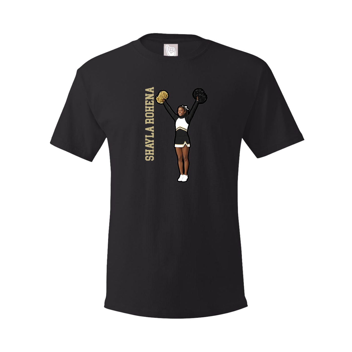 Youth Tee — Name Vertical in Black
