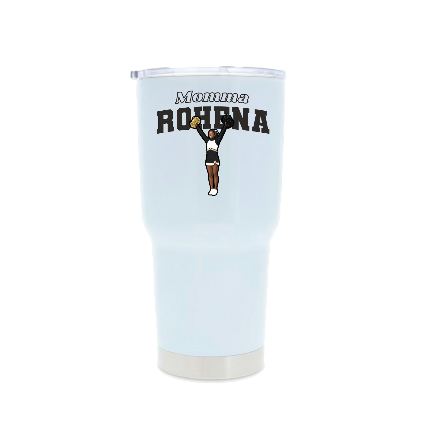 30oz Stainless Steel Tumbler — Mothers Day Block in White