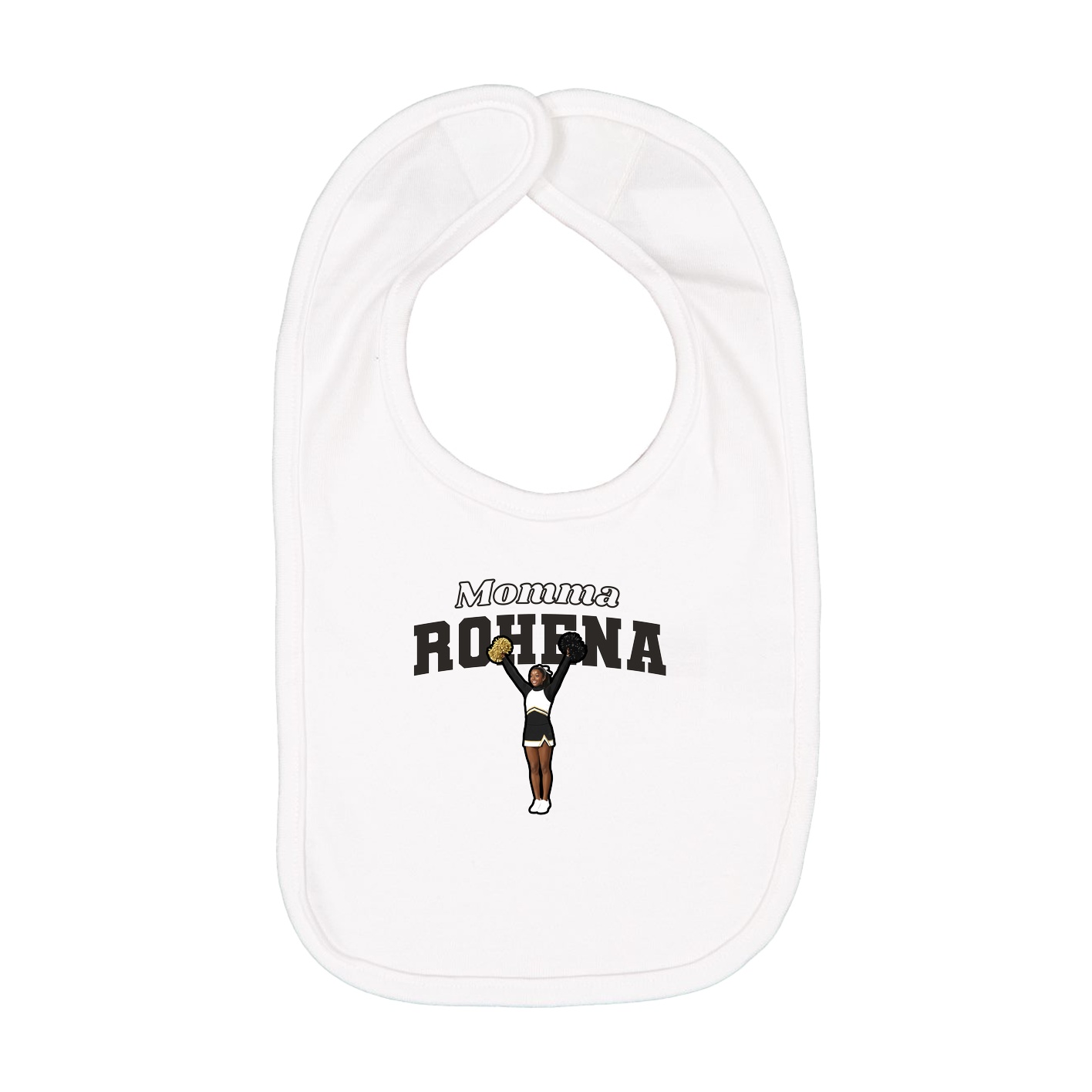 Infant Bib — Mothers Day Block in White