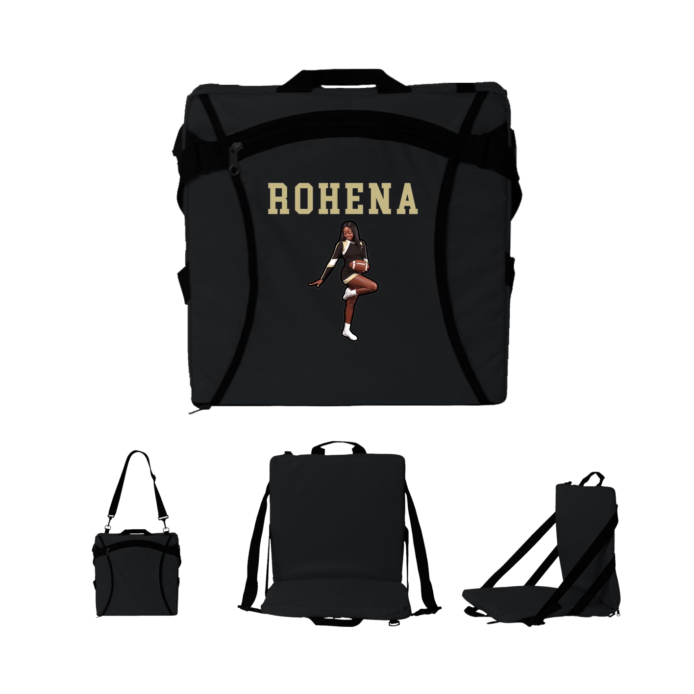 Folding Stadium Seat — Shirsey in Black