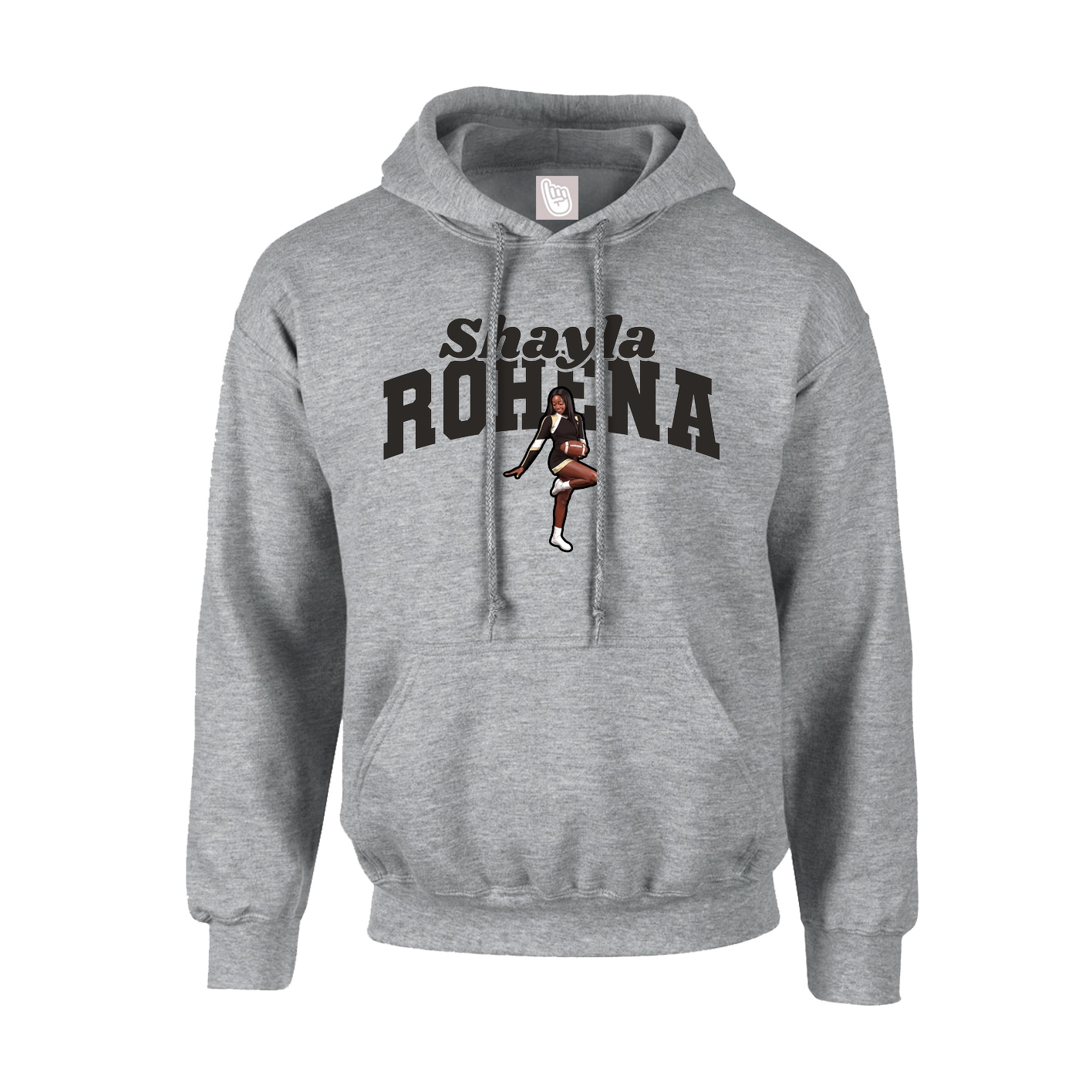 Youth Hoodie — Signature Arch in Grey
