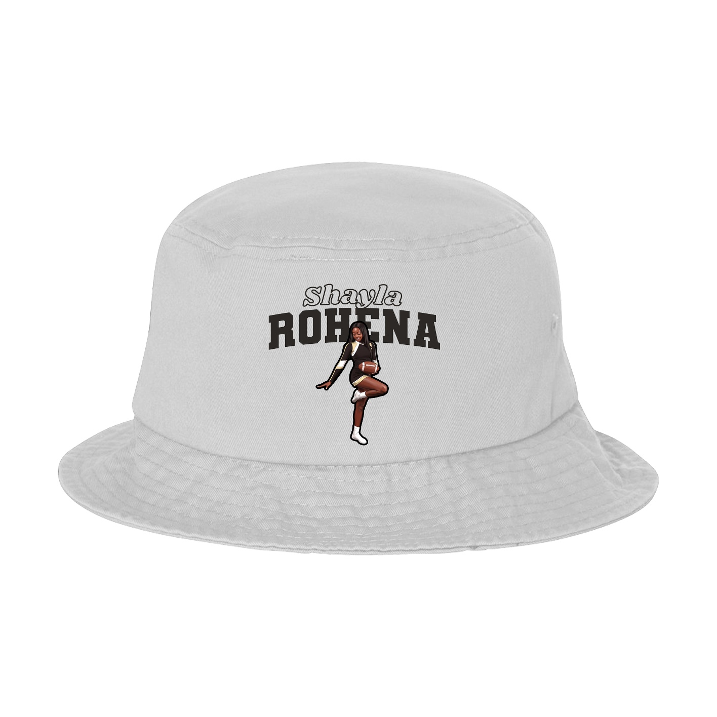 Bucket Cap — Name Arch in White