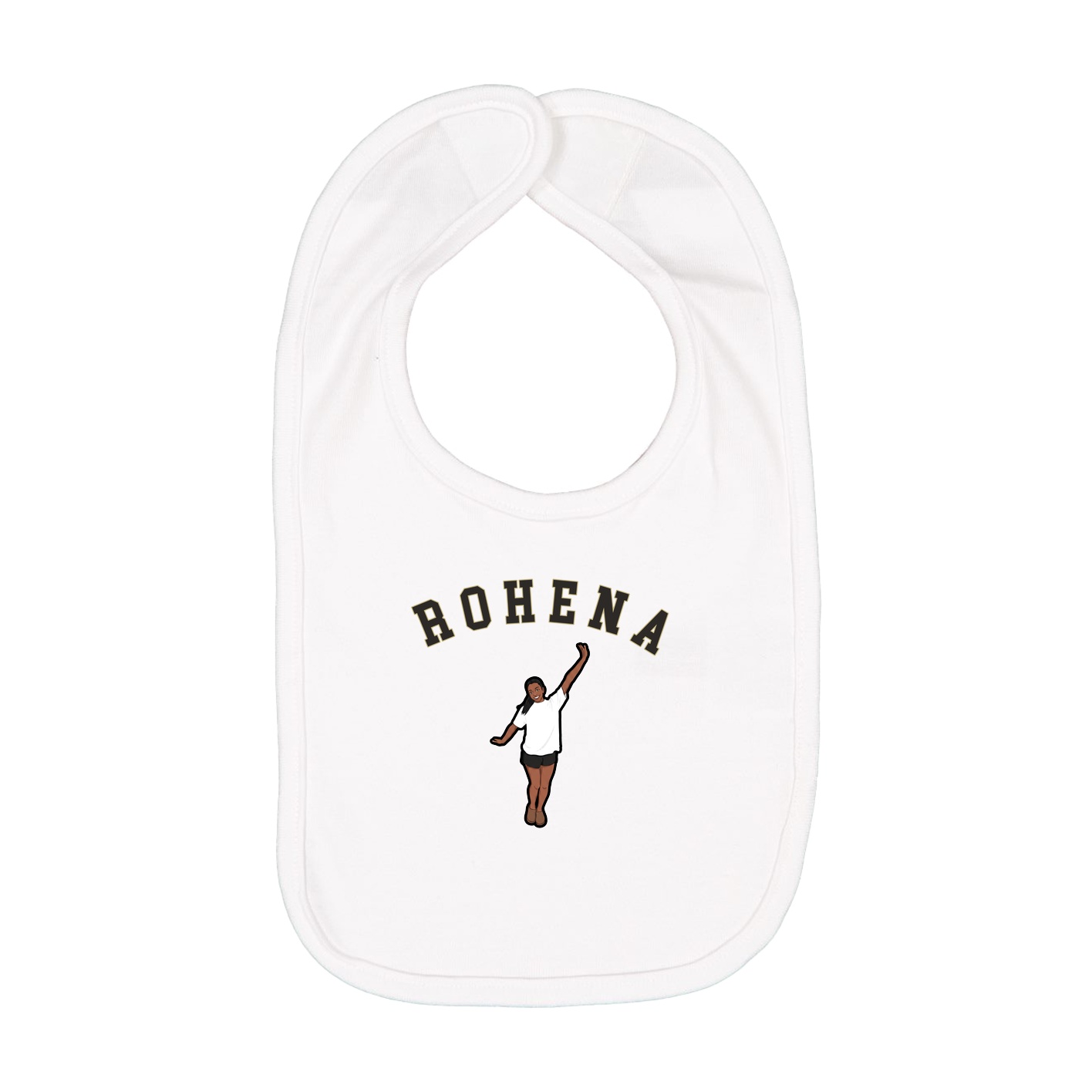 Infant Bib — Shirsey Arch in White