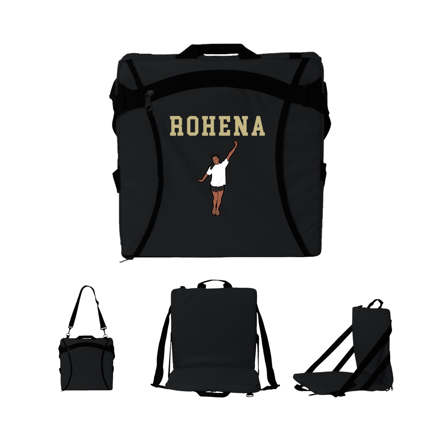 Folding Stadium Seat — Shirsey in Black