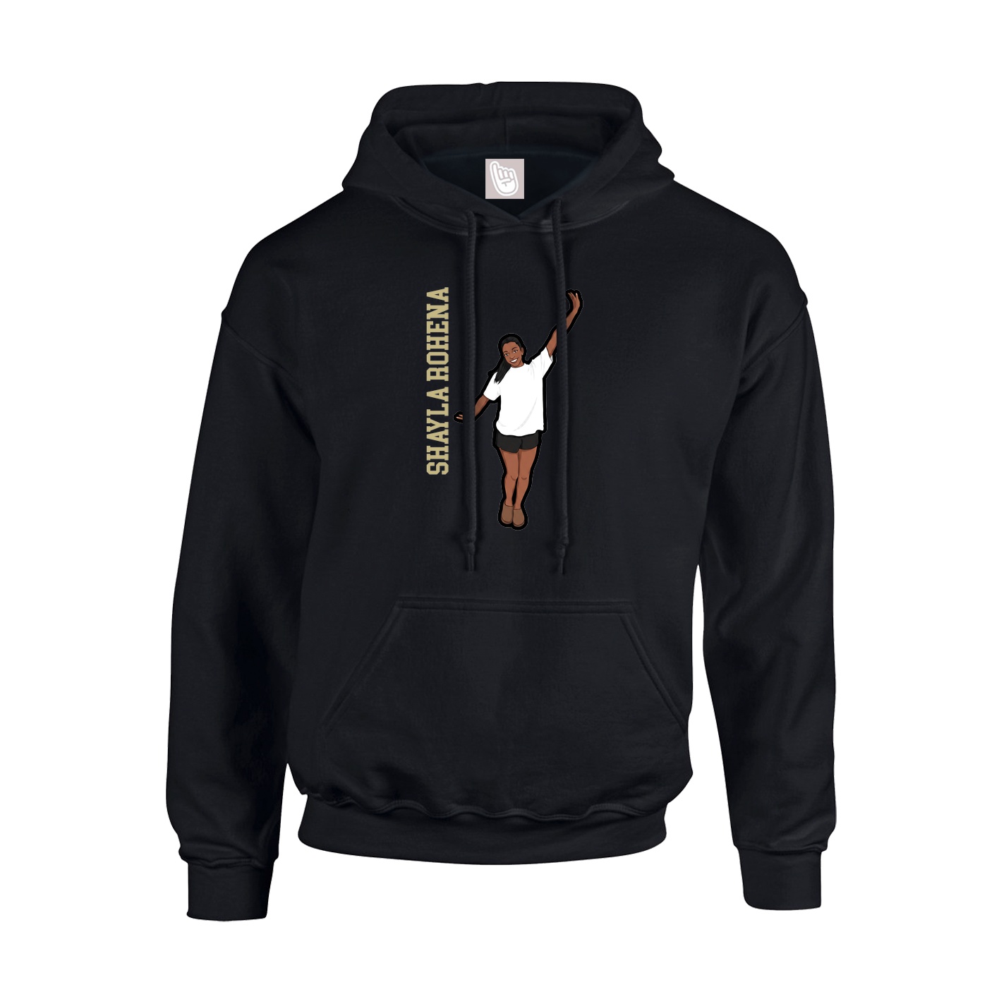 Hoodie — Name Vertical in Black