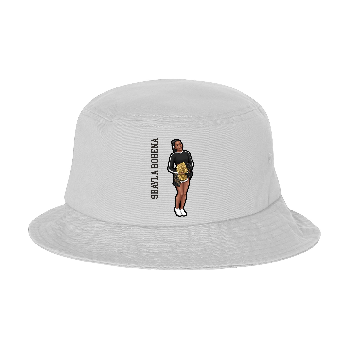 Bucket Cap — Name Vertical in White