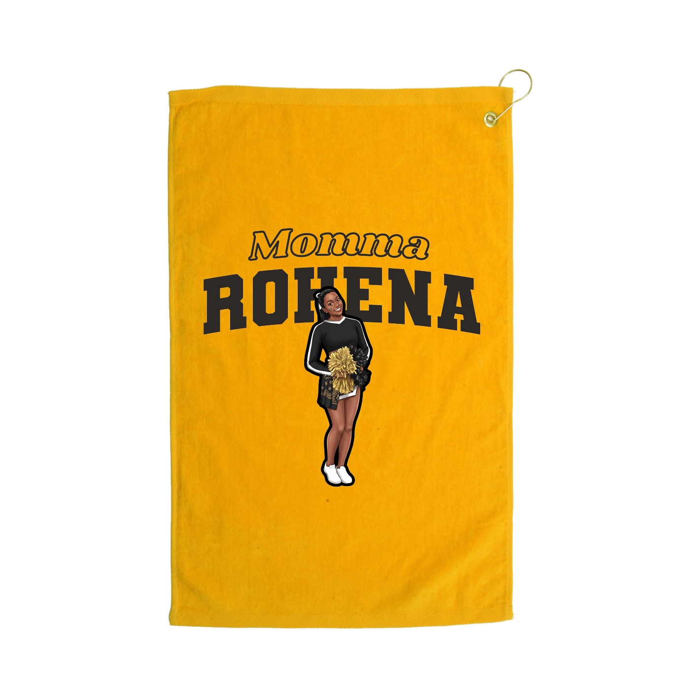 Golf Towel — Mothers Day Block in Gold