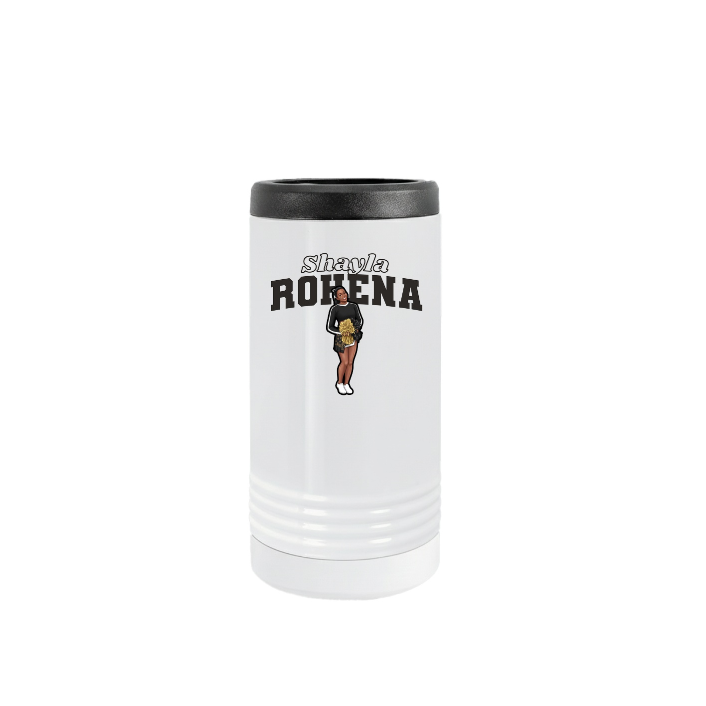 Slim Beverage Holder — Name Arch in White