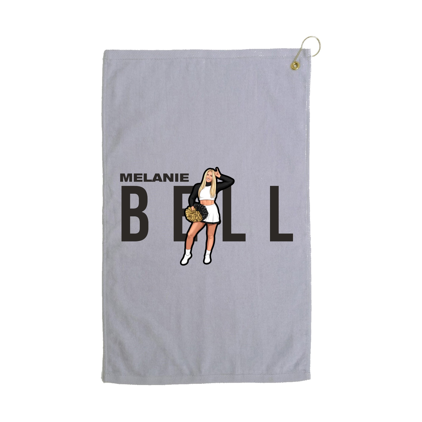 Golf Towel — Player Name in Grey