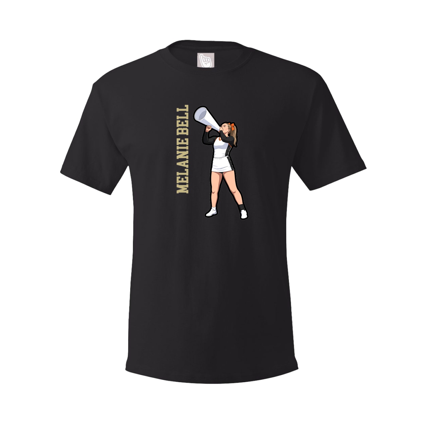 Youth Tee — Name Vertical in Black