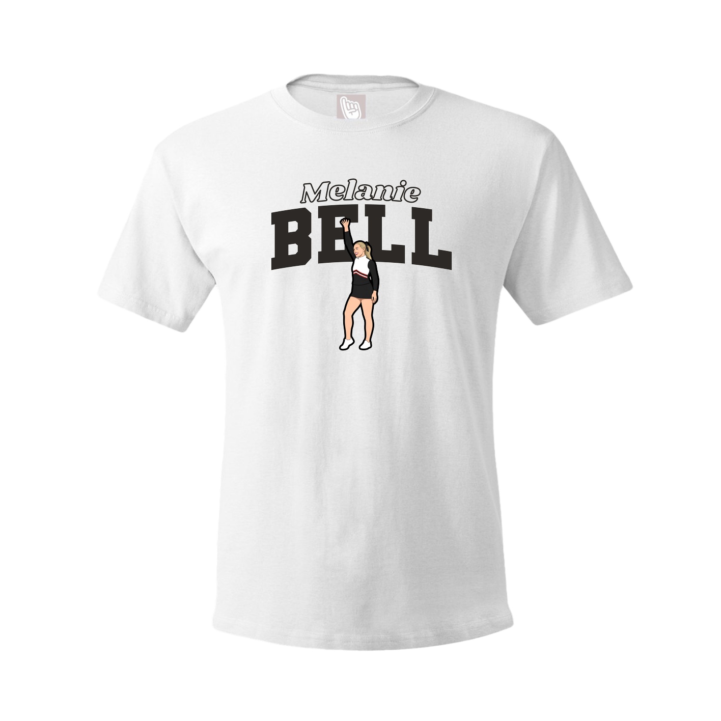 Youth Tee — Name Arch in White