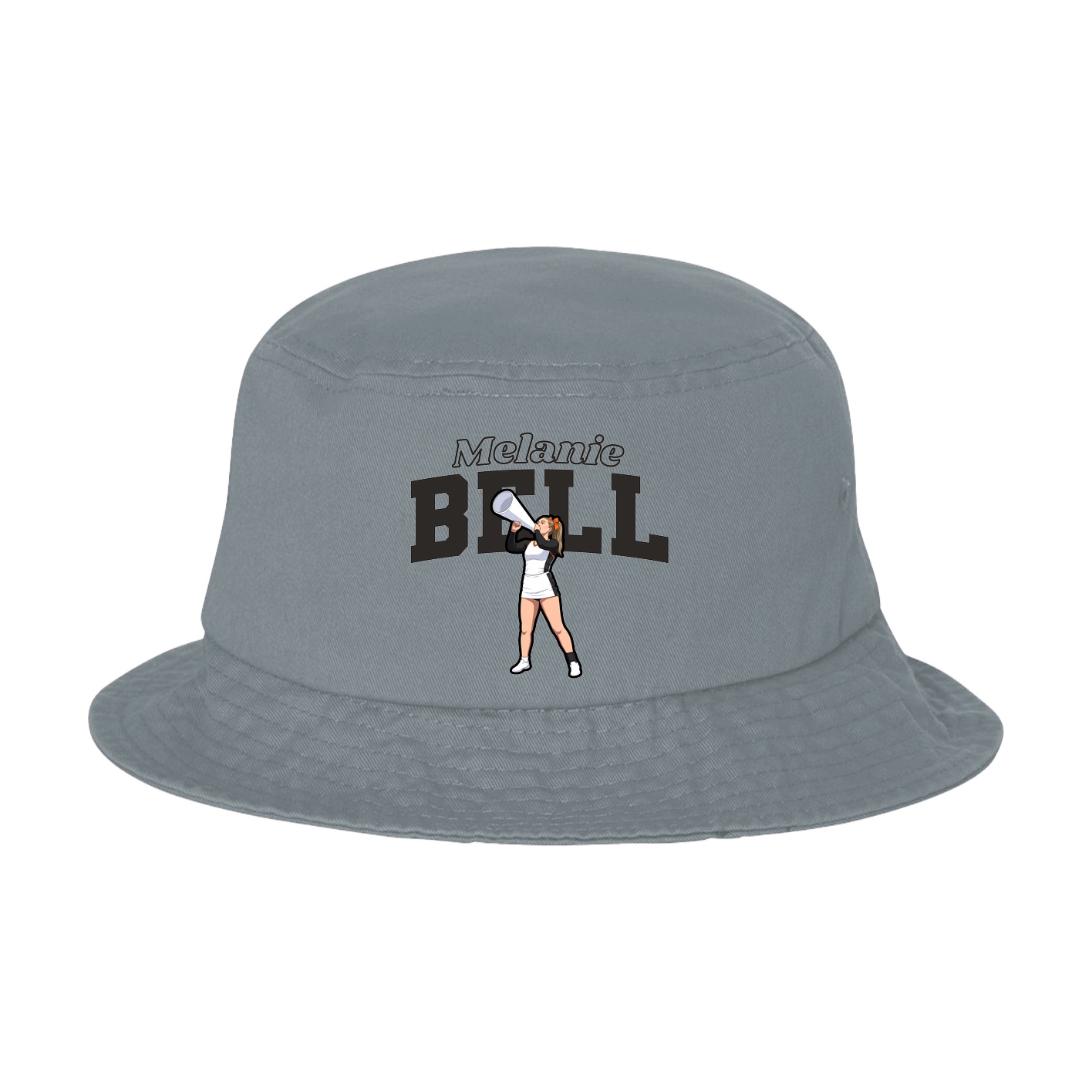 Bucket Cap — Name Arch in Grey