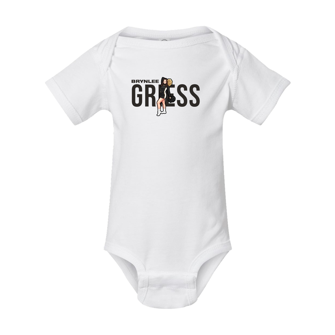 Baby Onesie — Player Name in White