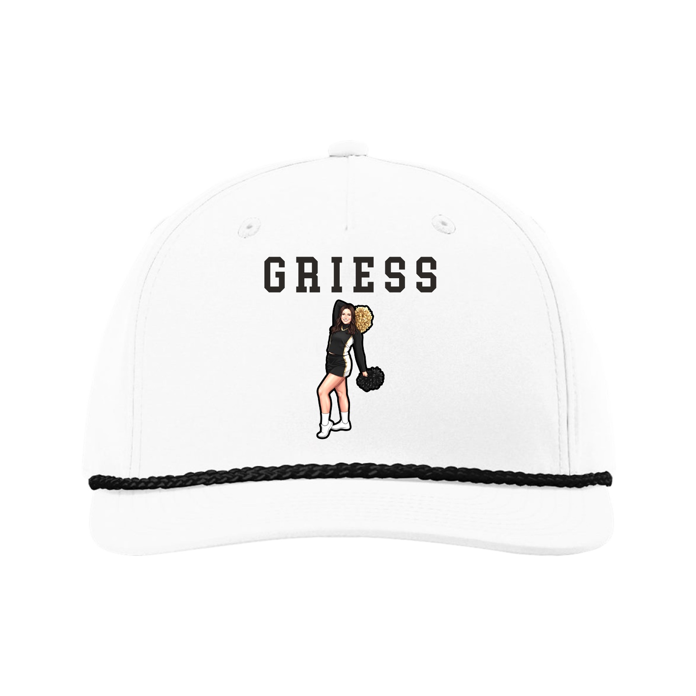 Five-Panel Classic Rope Cap — Shirsey in White