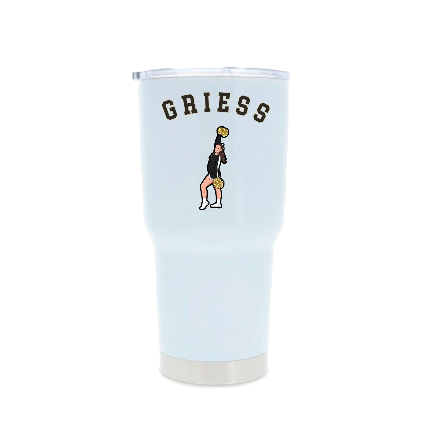 30oz Stainless Steel Tumbler — Shirsey Arch in White