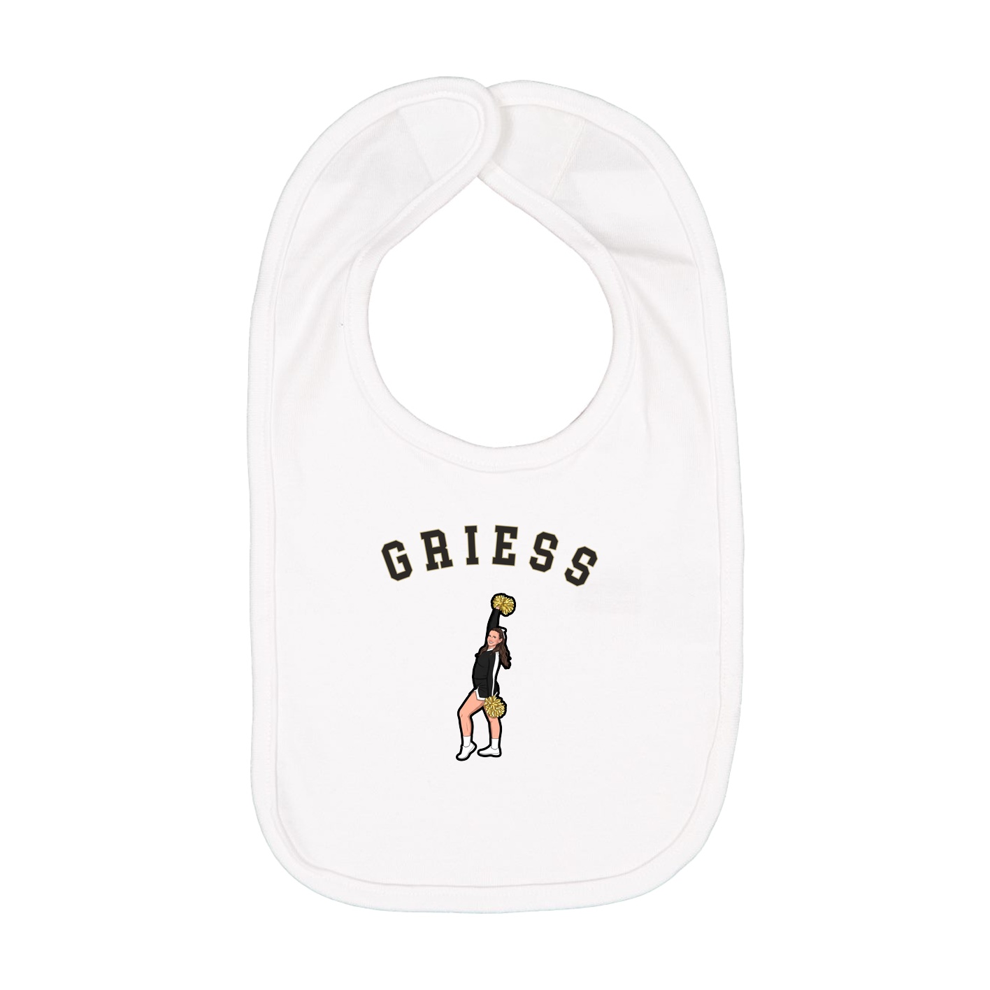 Infant Bib — Shirsey Arch in White