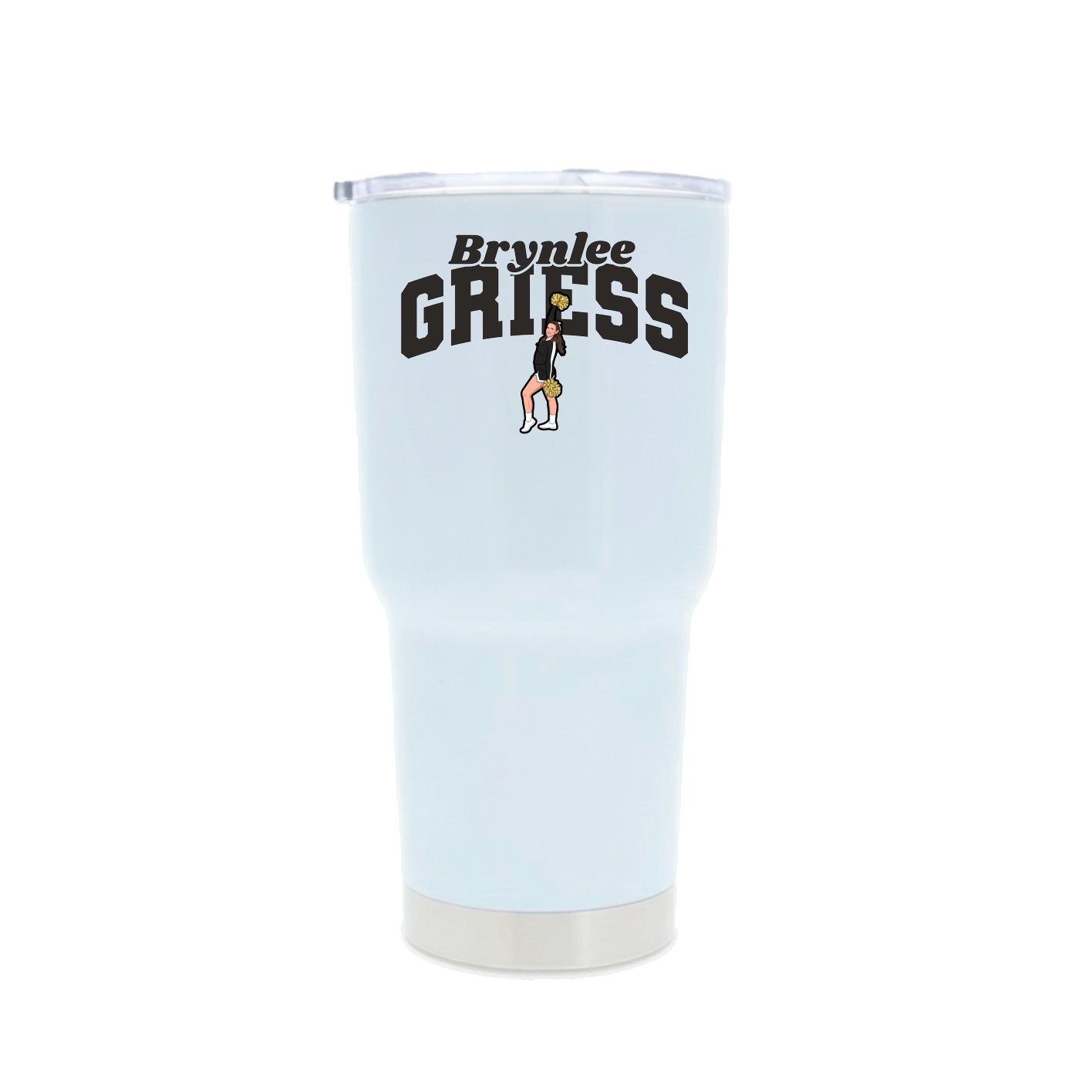 30oz Stainless Steel Tumbler — Signature Arch in White