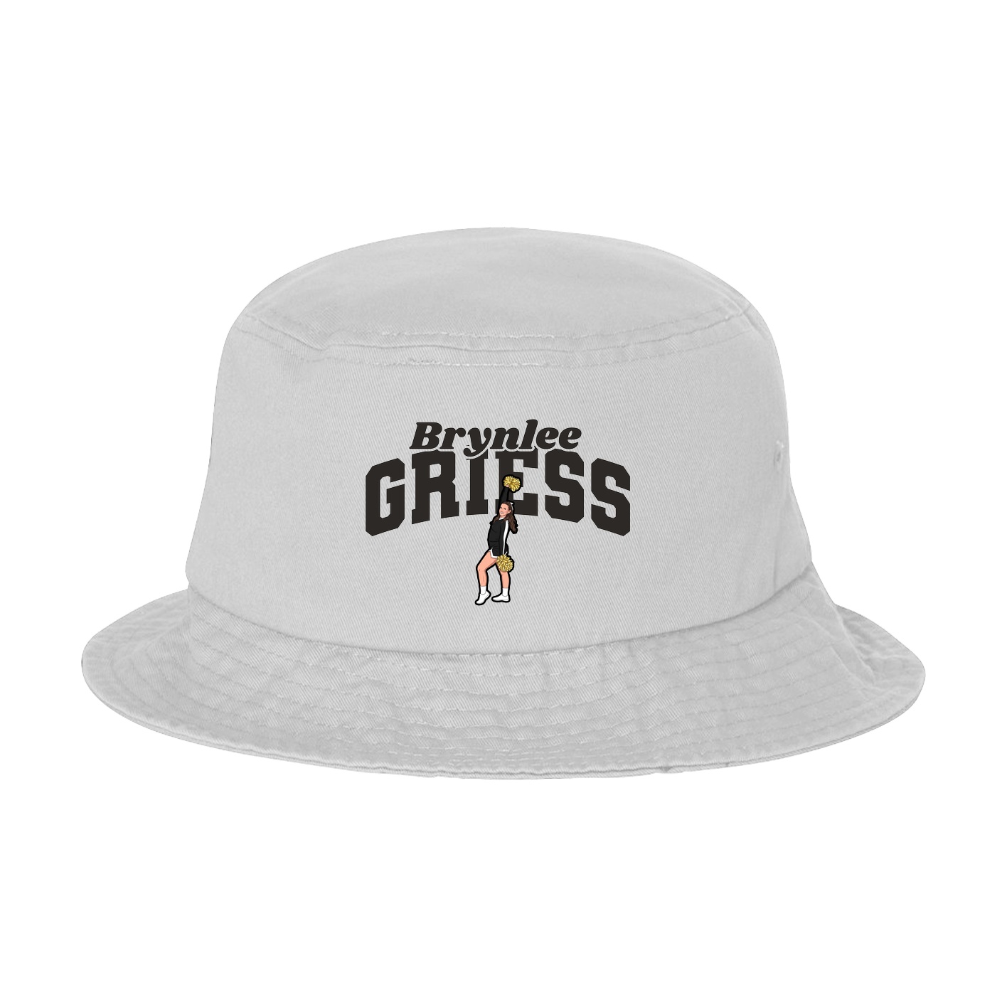 Bucket Cap — Signature Arch in White