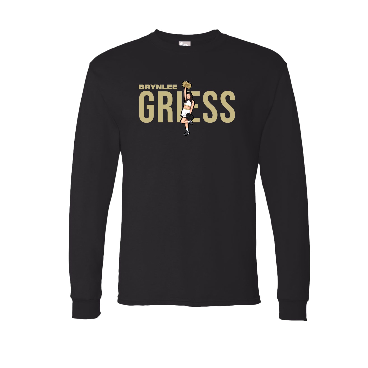 Long Sleeve Tee — Player Name in Black