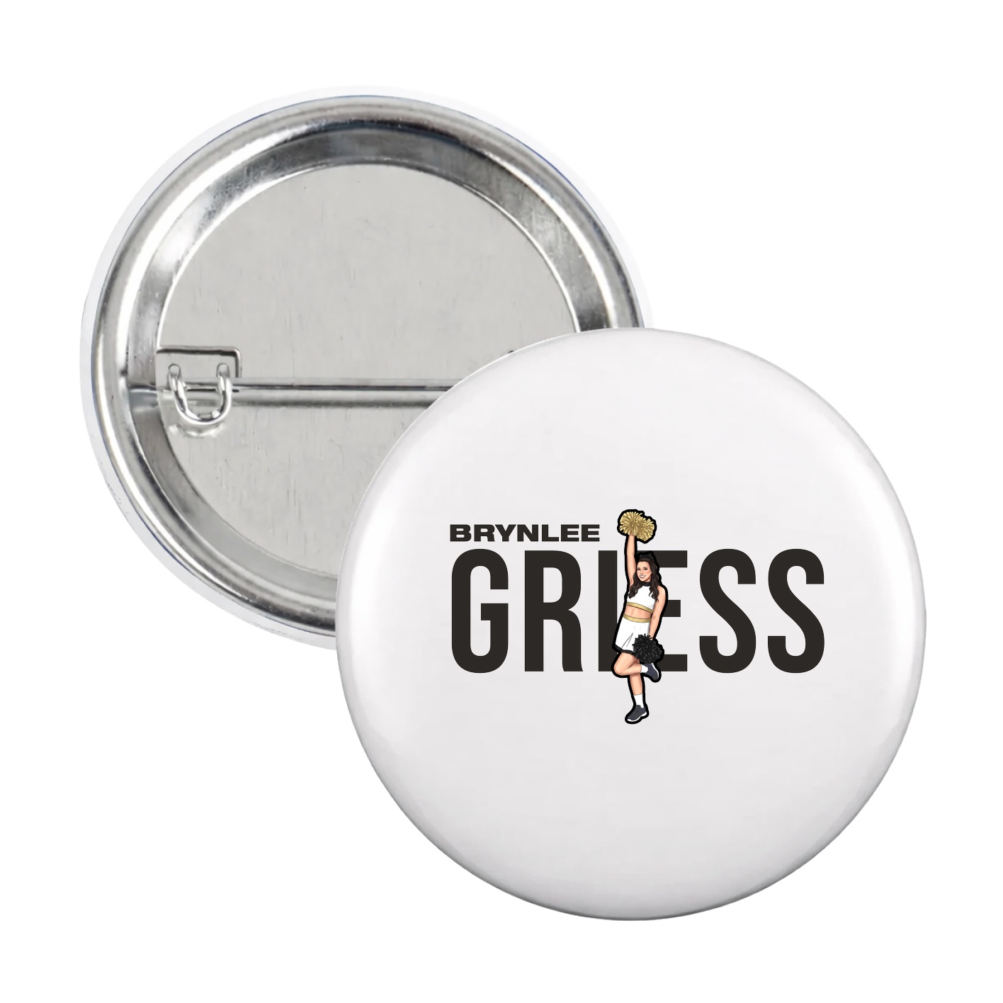 Game Day Button — Player Name in White