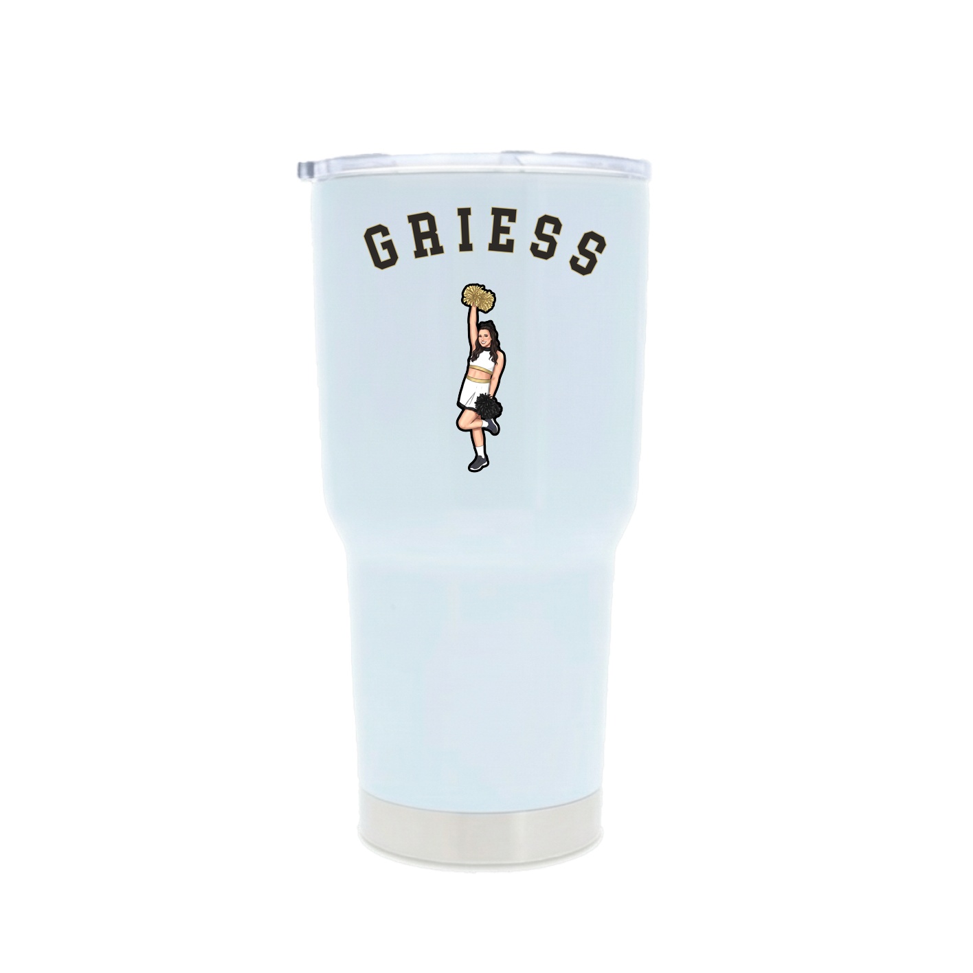 30oz Stainless Steel Tumbler — Shirsey Arch in White