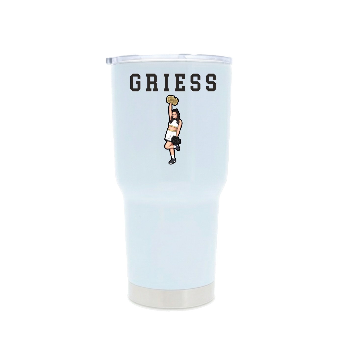 30oz Stainless Steel Tumbler — Shirsey in White