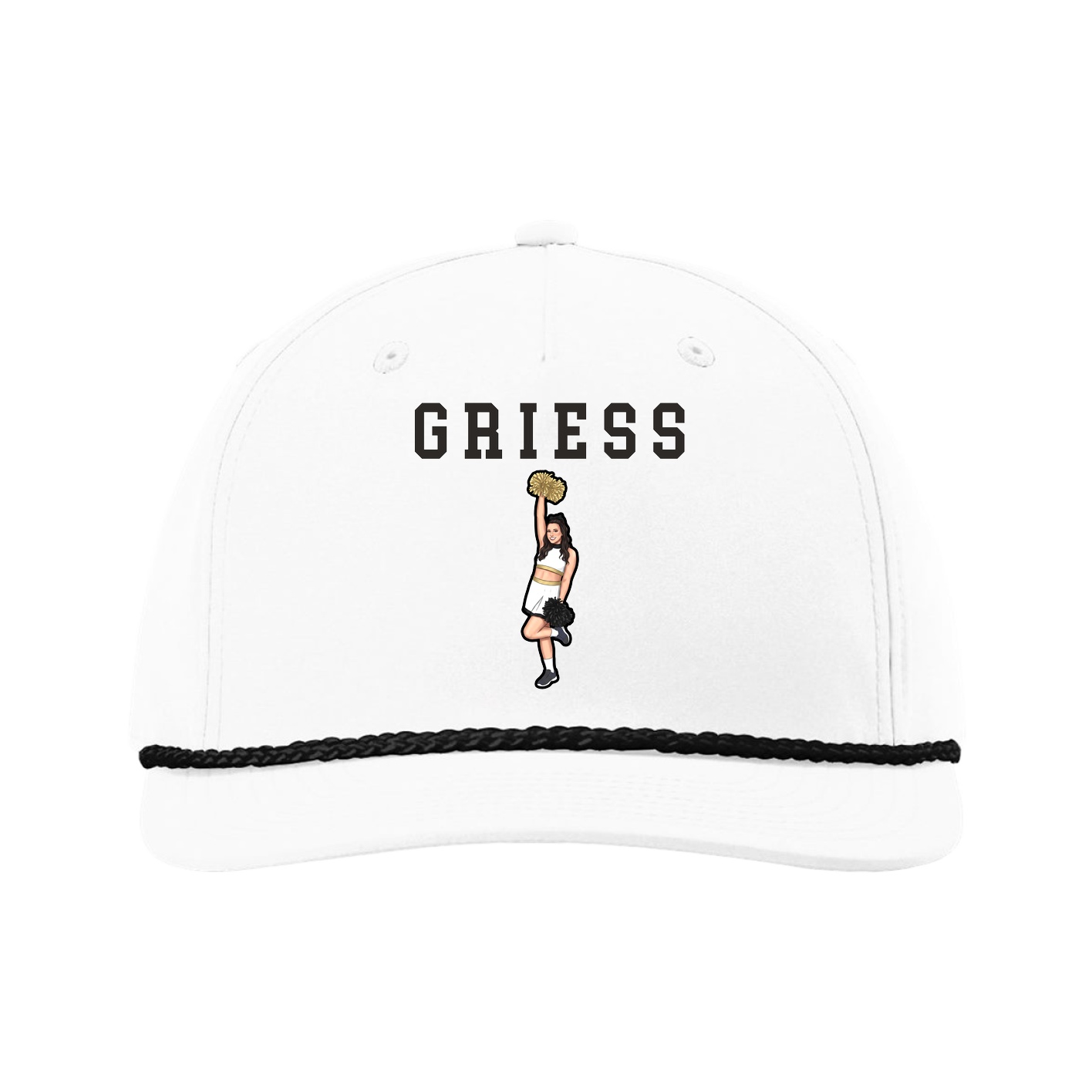Five-Panel Classic Rope Cap — Shirsey in White