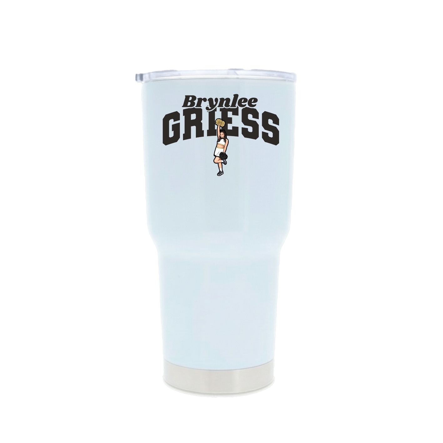 30oz Stainless Steel Tumbler — Signature Arch in White
